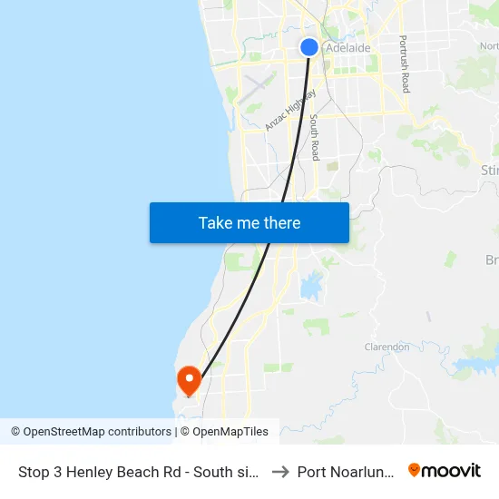 Stop 3 Henley Beach Rd - South side to Port Noarlunga map