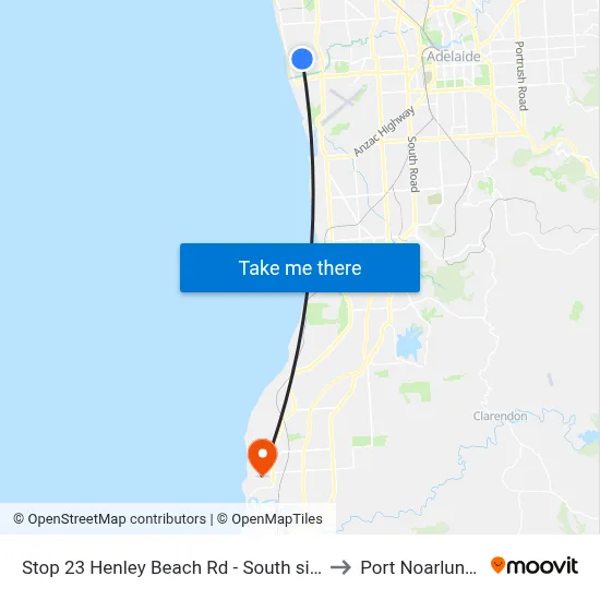 Stop 23 Henley Beach Rd - South side to Port Noarlunga map