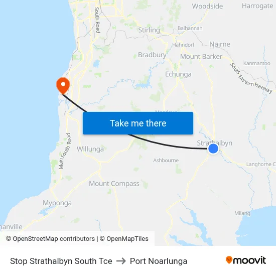 Stop Strathalbyn South Tce to Port Noarlunga map
