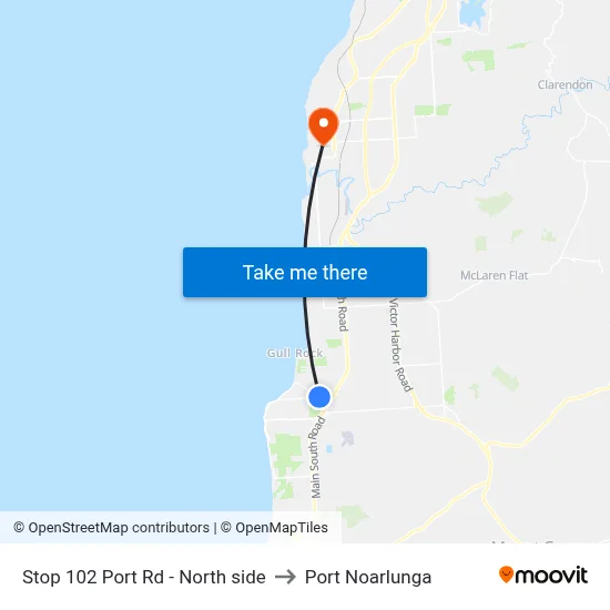 Stop 102 Port Rd - North side to Port Noarlunga map