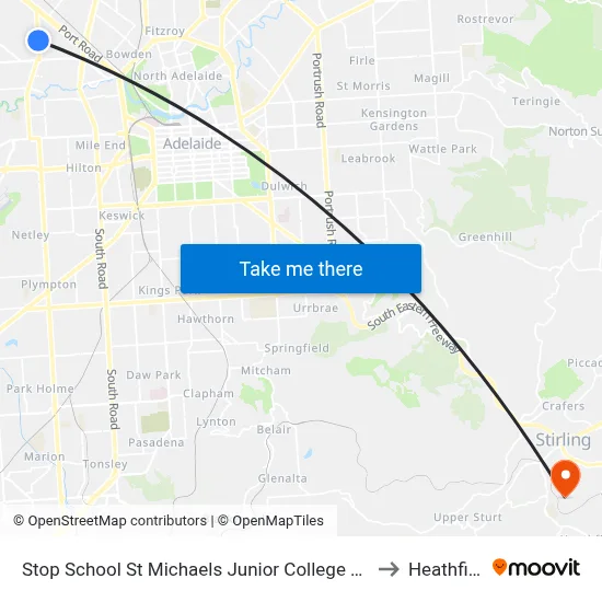 Stop School St Michaels Junior College East Av to Heathfield map