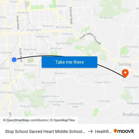 Stop School Sacred Heart Middle School Percy Av to Heathfield map
