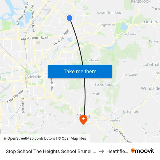 Stop School The Heights School Brunel Dr to Heathfield map