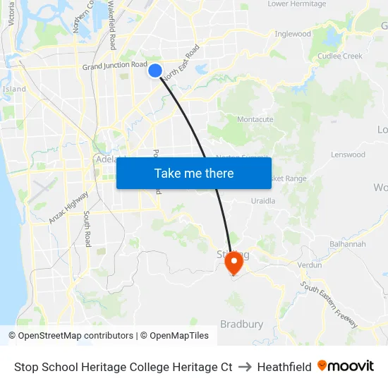 Stop School Heritage College Heritage Ct to Heathfield map