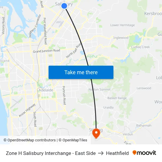 Zone H Salisbury Interchange - East Side to Heathfield map