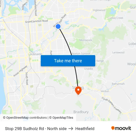 Stop 29B Sudholz Rd - North side to Heathfield map