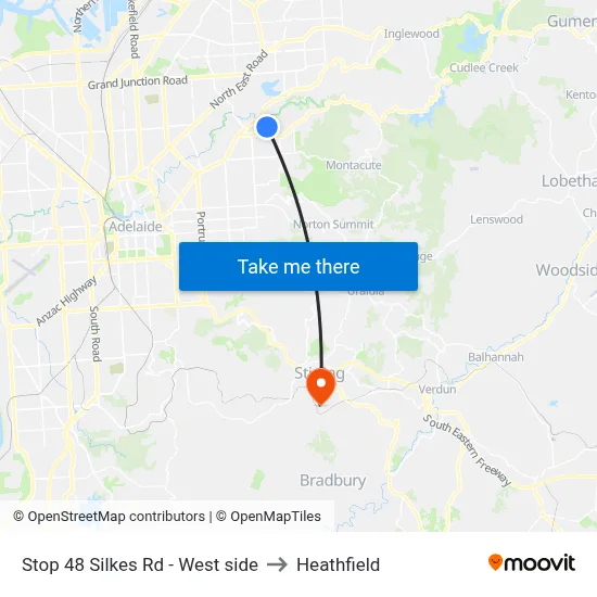 Stop 48 Silkes Rd - West side to Heathfield map