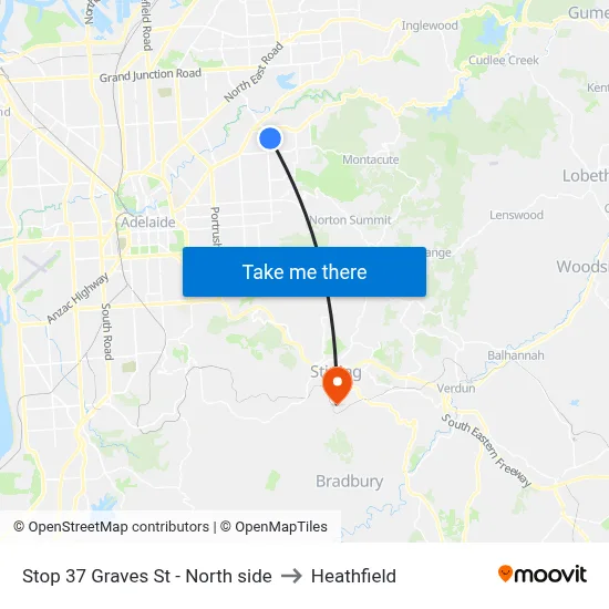 Stop 37 Graves St - North side to Heathfield map