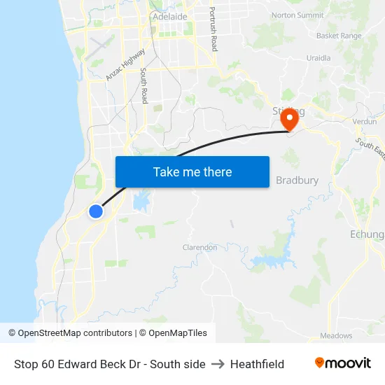 Stop 60 Edward Beck Dr - South side to Heathfield map