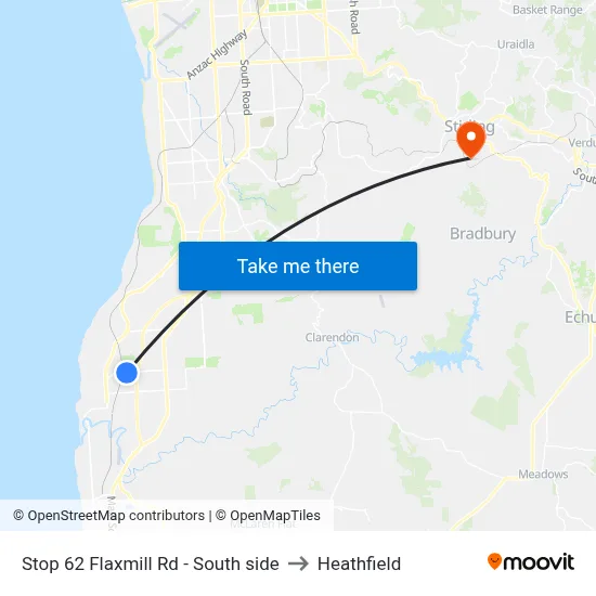 Stop 62 Flaxmill Rd - South side to Heathfield map