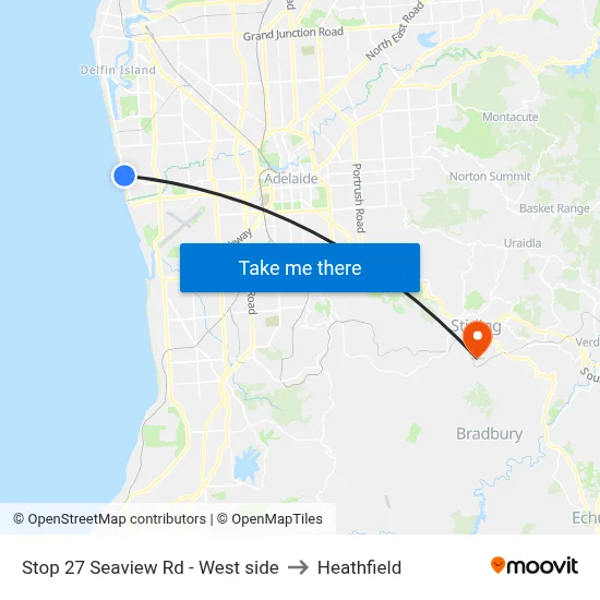 Stop 27 Seaview Rd - West side to Heathfield map