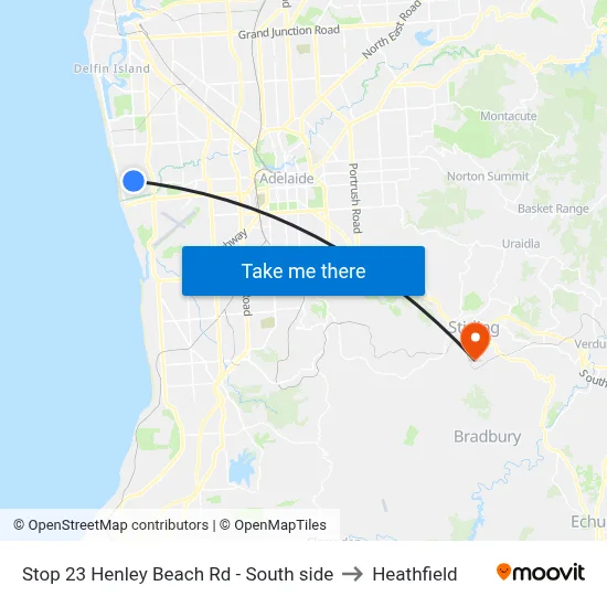 Stop 23 Henley Beach Rd - South side to Heathfield map
