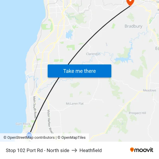 Stop 102 Port Rd - North side to Heathfield map