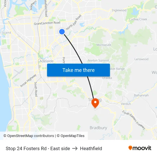Stop 24 Fosters Rd - East side to Heathfield map