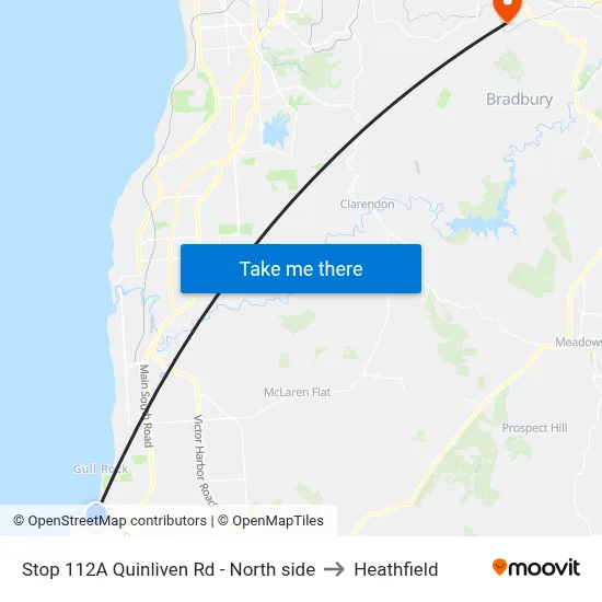 Stop 112A Quinliven Rd - North side to Heathfield map
