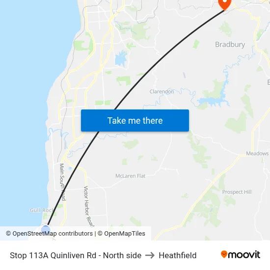 Stop 113A Quinliven Rd - North side to Heathfield map