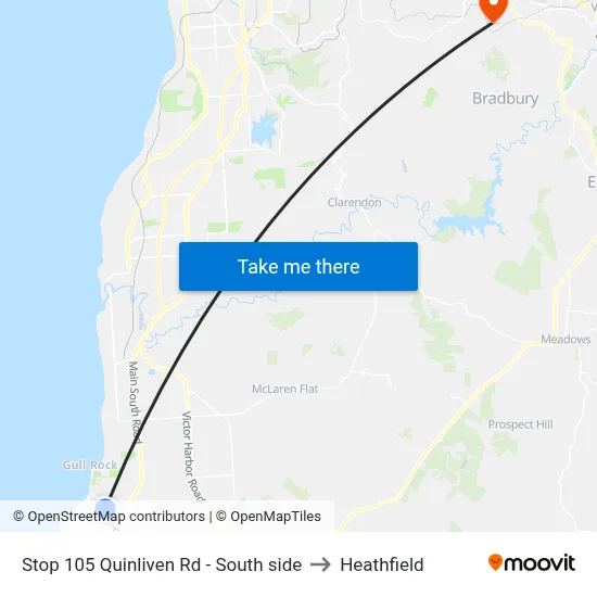 Stop 105 Quinliven Rd - South side to Heathfield map