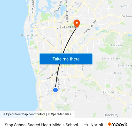 Stop School Sacred Heart Middle School Percy Av to Northfield map