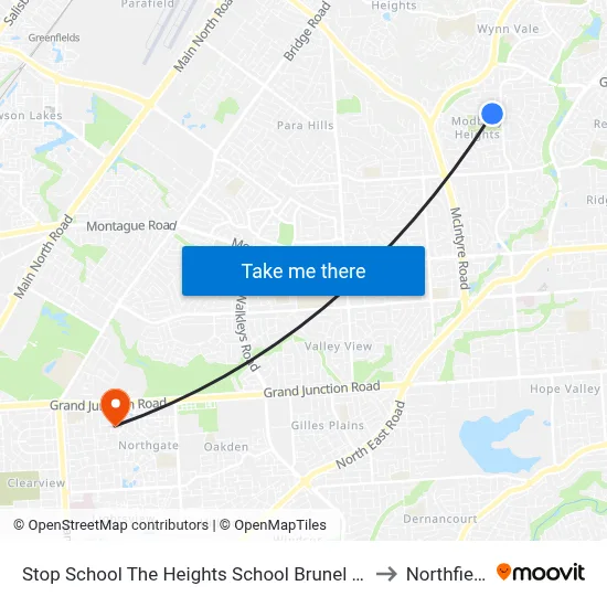 Stop School The Heights School Brunel Dr to Northfield map