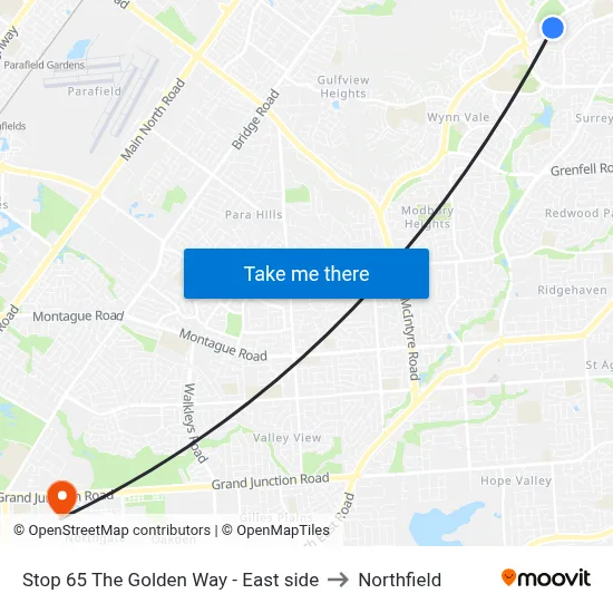 Stop 65 The Golden Way - East side to Northfield map