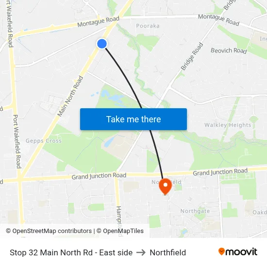 Stop 32 Main North Rd - East side to Northfield map