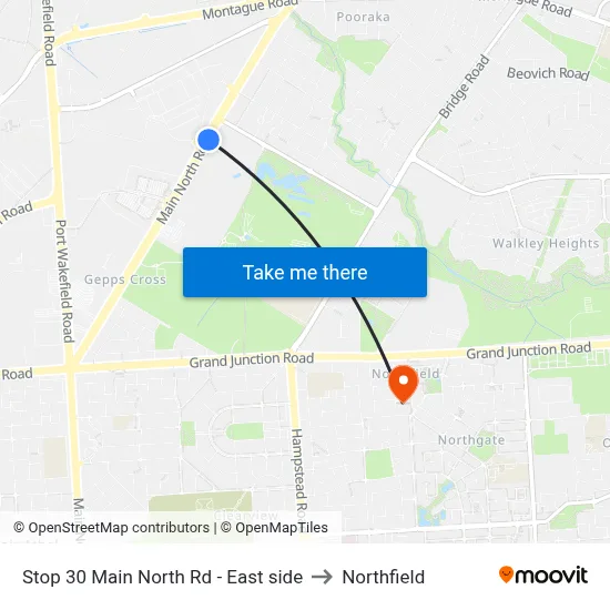 Stop 30 Main North Rd - East side to Northfield map