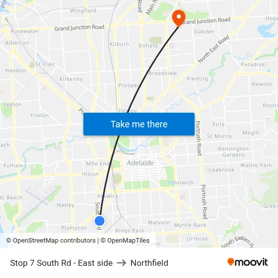 Stop 7 South Rd - East side to Northfield map