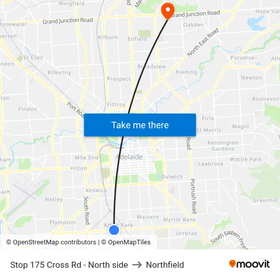Stop 175 Cross Rd - North side to Northfield map