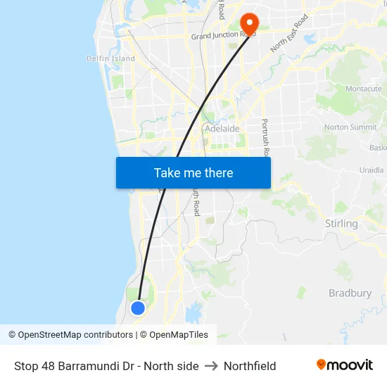 Stop 48 Barramundi Dr - North side to Northfield map