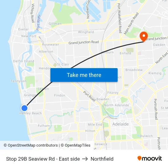 Stop 29B Seaview Rd - East side to Northfield map