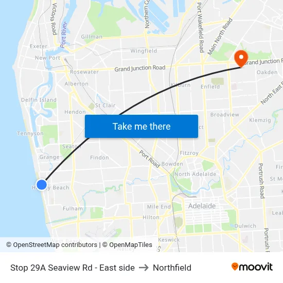 Stop 29A Seaview Rd - East side to Northfield map