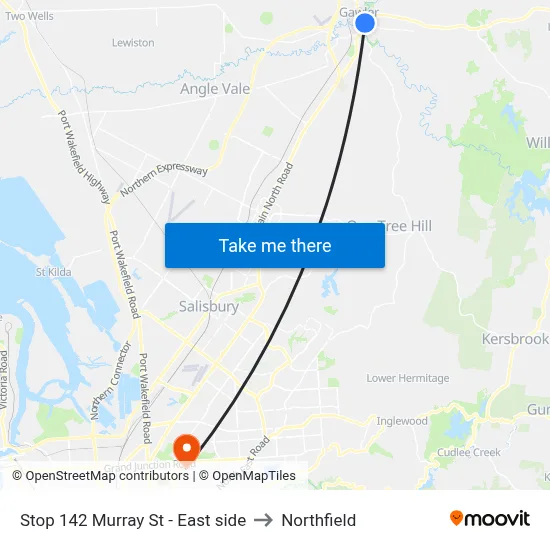 Stop 142 Murray St - East side to Northfield map