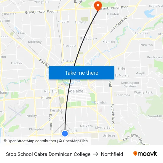 Stop School Cabra Dominican College to Northfield map