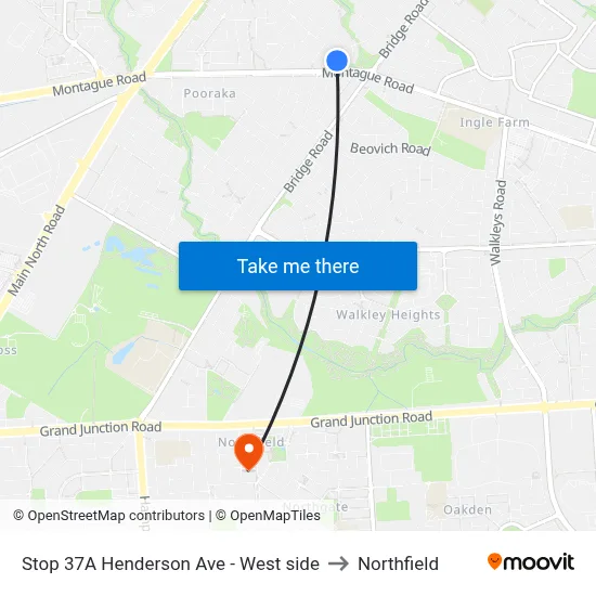 Stop 37A Henderson Ave - West side to Northfield map