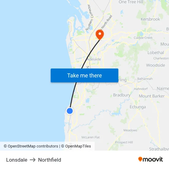 Lonsdale to Northfield map
