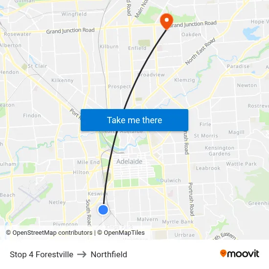 Stop 4 Forestville to Northfield map