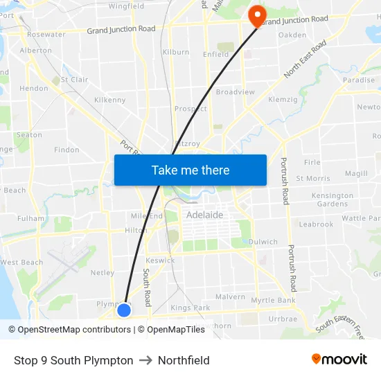 Stop 9 South Plympton to Northfield map