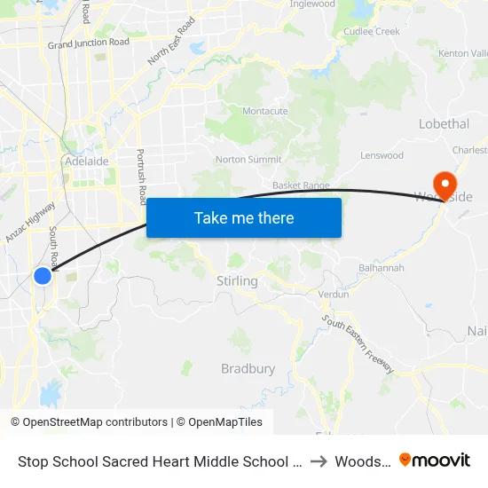 Stop School Sacred Heart Middle School Percy Av to Woodside map
