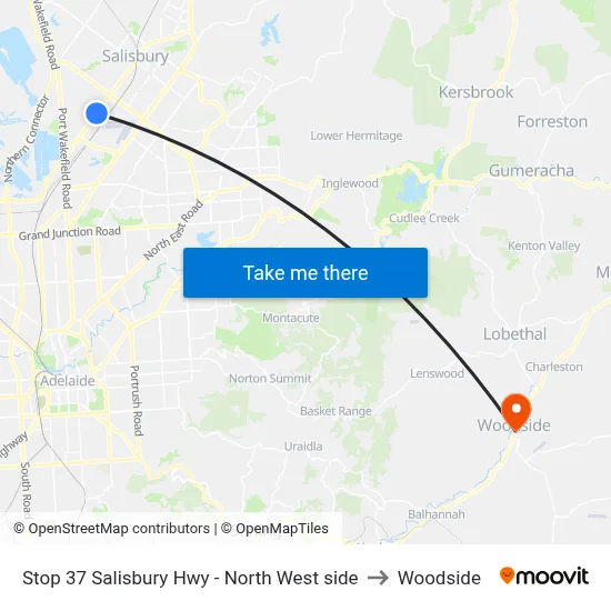 Stop 37 Salisbury Hwy - North West side to Woodside map