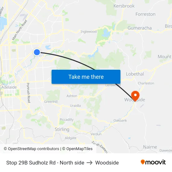 Stop 29B Sudholz Rd - North side to Woodside map