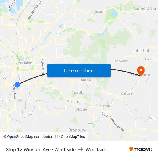 Stop 12 Winston Ave - West side to Woodside map