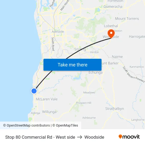 Stop 80 Commercial Rd - West side to Woodside map