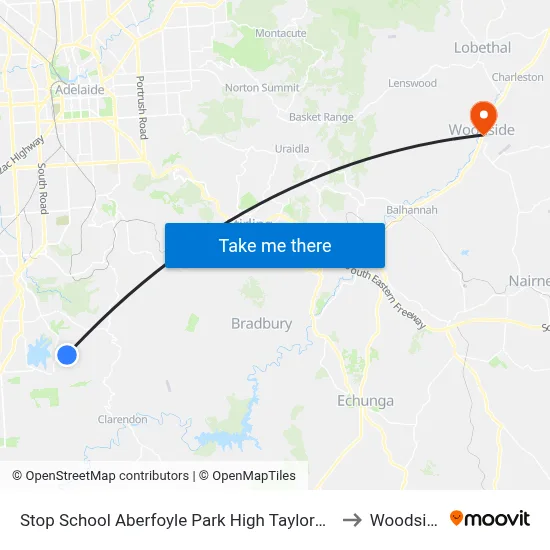 Stop School Aberfoyle Park High Taylors Rd to Woodside map
