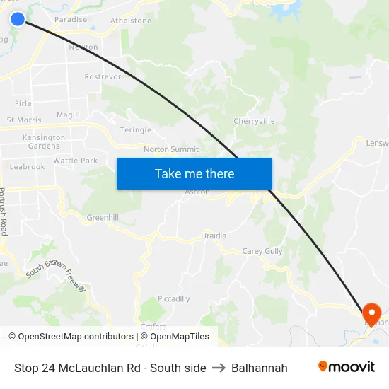 Stop 24 McLauchlan Rd - South side to Balhannah map