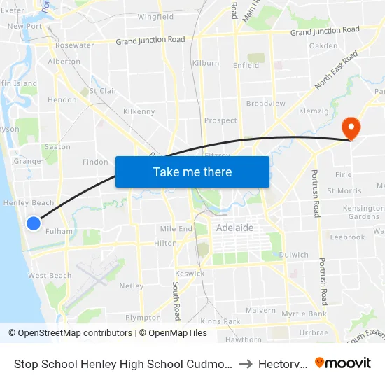 Stop School Henley High School Cudmore Tce to Hectorville map