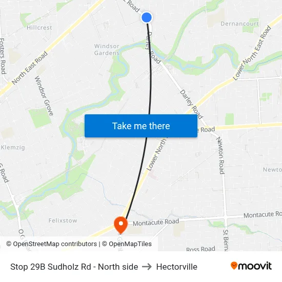 Stop 29B Sudholz Rd - North side to Hectorville map