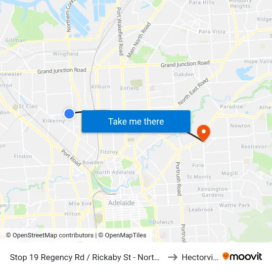 Stop 19 Regency Rd / Rickaby St - North side to Hectorville map