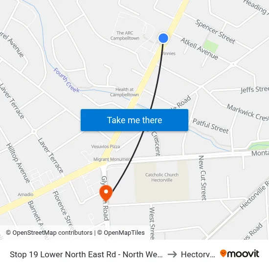 Stop 19 Lower North East Rd - North West side to Hectorville map