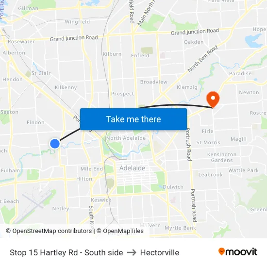 Stop 15 Hartley Rd - South side to Hectorville map