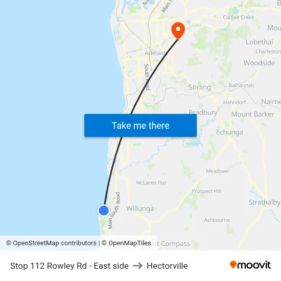 Stop 112 Rowley Rd - East side to Hectorville map